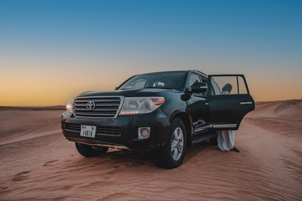 SUV in Desert - Freedom to Travel